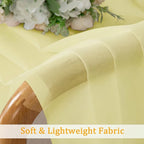 Gwine Light Yellow Sheer Kitchen Curtains 36 Inch Length - Image 9