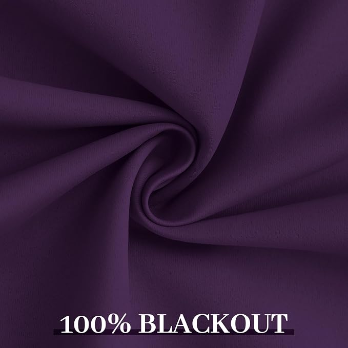 Yakamok Room Darkening 100% Blackout Curtains Grommet Window Treatments - Image 7