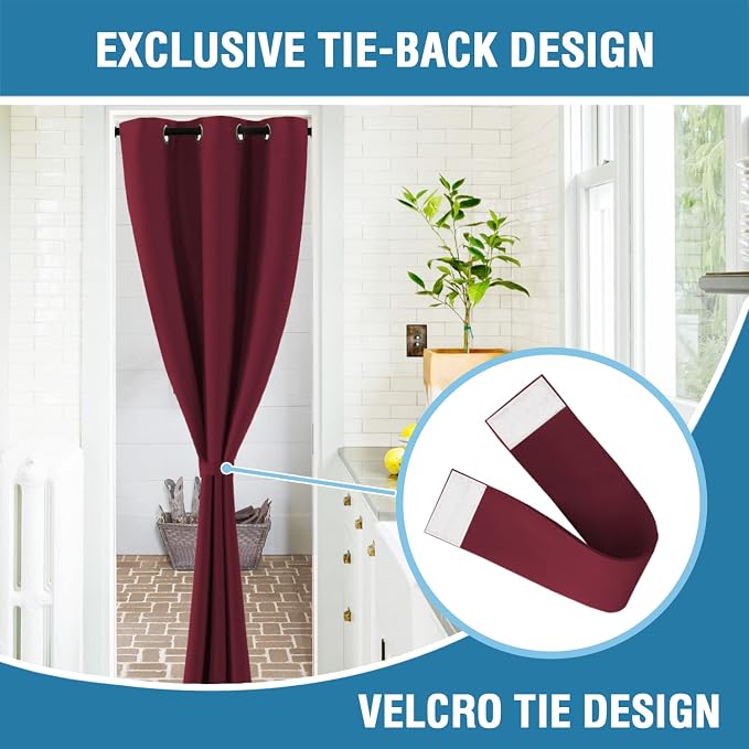 H.VERSAILTEX Christmas Doorway Curtain Blackout Door Curtain Room Divider - Image 7