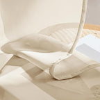 MIULEE Butter Cream Sheer Curtains 63 Inches Long, 4 Panels Set, Rod Pocket - Image 7