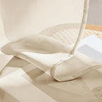 MIULEE Butter Cream Sheer Curtains 96 Inches Long, 4 Panels Set, Rod Pocket - Image 7