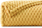 BEDELITE Jacquard Blanket- 3D Fleece Decorative Yellow Throw Blanket, Super - Image 2