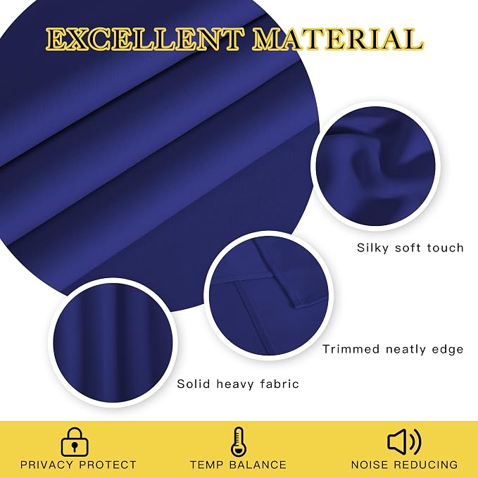 NICETOWN Bedroom Blackout Curtains Panels - Image 2