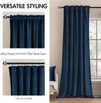 MIULEE Navy Blue Velvet Curtains 84 inches - Image 2