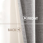 MIULEE Linen Texture Curtains for Bedroom Solid 100% Blackout Thermal Insulated - Image 6