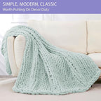 Bigacogo Chunky Knit Throw Blanket - Image 3