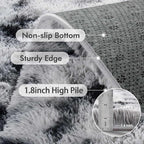 4x6 Ft Shag Area Rug for Bedroom Living Room, Tie-Dyed Ultra Soft Fluffy Furry - Image 5