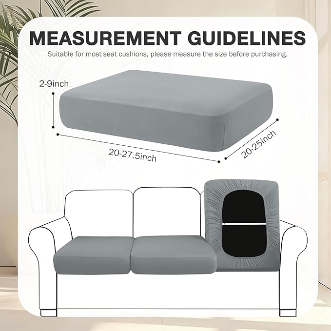 hyha 14Pcs Patio Cushion Covers, Stretch Outdoor Couch Cushion Covers - Image 2