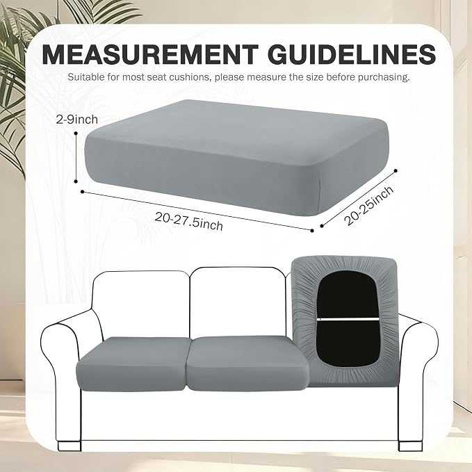 hyha 4Pcs Patio Cushion Covers, Stretch Outdoor Couch Cushion Covers Replacement - Image 2