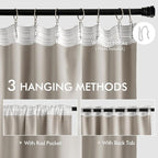 MIULEE Natural Back Tab Blackout Curtains 84 Inch Length 2 Panels Set - Image 3