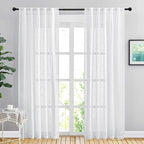 NICETOWN White Curtains 84 inches Long by NICETOWN