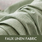 MIULEE Linen Texture Curtains, 2 Panels Sage Green, Room Darkening, Living Room - Image 5