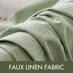 MIULEE Linen Texture Curtains for Bedroom Solid 100% Blackout Thermal Insulated - Image 5