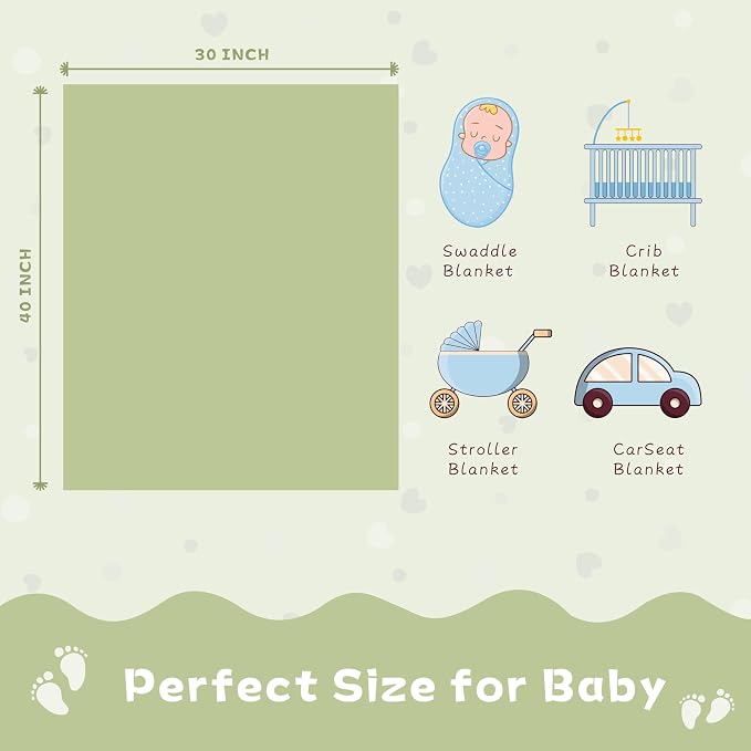 Yurhap Fleece Baby Blanket Heart Checkered Blanket, Ultra Soft Cozy Baby - Image 6
