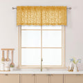 Chyhomenyc Gold Sheer Valances for Windows 14 Inch Length 2 Pcs, Light by Chyhomenyc