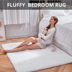 Ophanie White Rugs for Bedroom Fluffy, 4x6 Nursery Soft Fuzzy Shag Plush Shaggy - Image 6