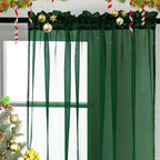 SpaceDresser Basic Rod Pocket Sheer Voile Window Curtain Panels White 1 Pair 2 - Image 3
