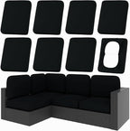 hyha 8Pcs Patio Cushion Covers, Stretch Outdoor Couch Cushion Covers Replacement by hyha