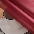 SpaceDresser Burgundy Sheer Curtains 4 Panels Rod Pocket Semi-Sheer Curtain 84 - Image 7