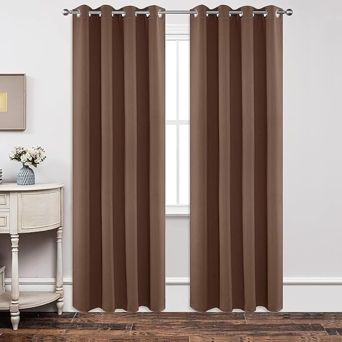 Joydeco Blackout Curtains 84 Inch Length 2 Panels Set, Thermal Insulated Long by JOYDECO