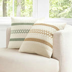 MIULEE Set of 2 Sage Green Boho Decorative Lumbar Pillow Covers 12x20 Inch - Image 7