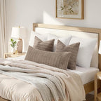 MIULEE Pack of 1 Light Brown Long Body Lumbar Decorative Throw Pillow Cover - Image 2