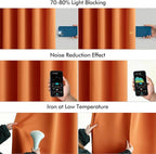 MIULEE Orange Back Tab Blackout Curtains 102 Inch Long 2 Panels Set - Image 5