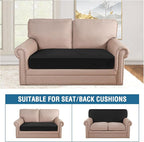 H.VERSAILTEX Velvet Stretch Individual Couch Cushion Cover Plush Slipcover - Image 3