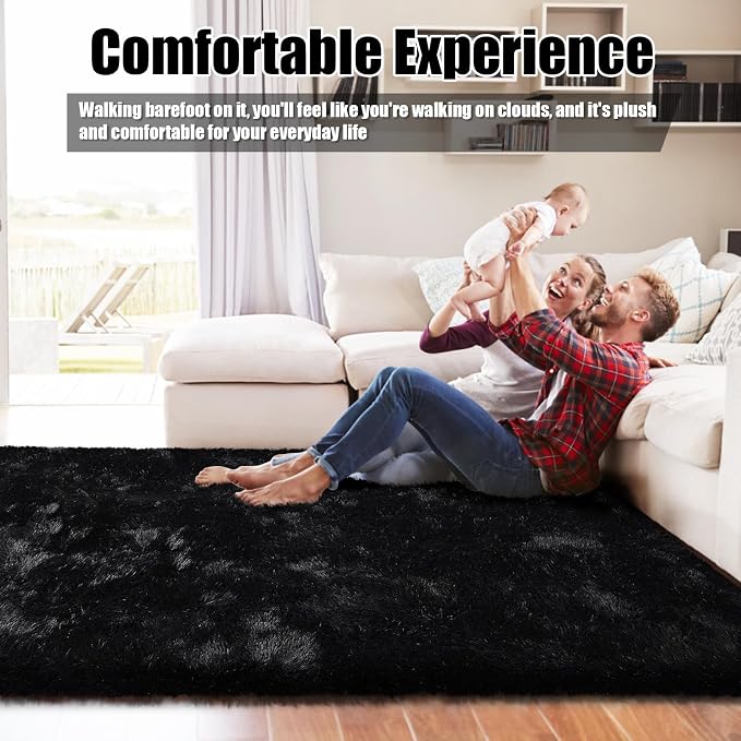 6x9 Fluffy Area Rug for Living Room, Shag Area Rugs for Bedroom - Image 6