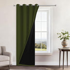 Yakamok 100% Blackout Curtains 96 Inches Long, 2 Thick Layers Heat and Full by Yakamok