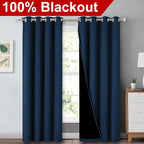NICETOWN Full Shading Curtains 90" Long 2 Panels Set - Image 2