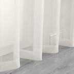 OWENIE Extra Long Sheer Curtains 120 Inches Long, Sheer Curtain, Voile Rod - Image 5