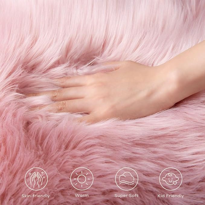 Ashler Faux Fur Area Rug - Image 7