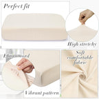 Newwiee Set of 4 Stretch Patio Cushion Covers Sofa Couch Seat Chair Slipcovers - Image 3