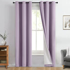 Yakamok 100% Blackout Curtain Panels 84 inches Cold and Light Blocking Drapes by Yakamok