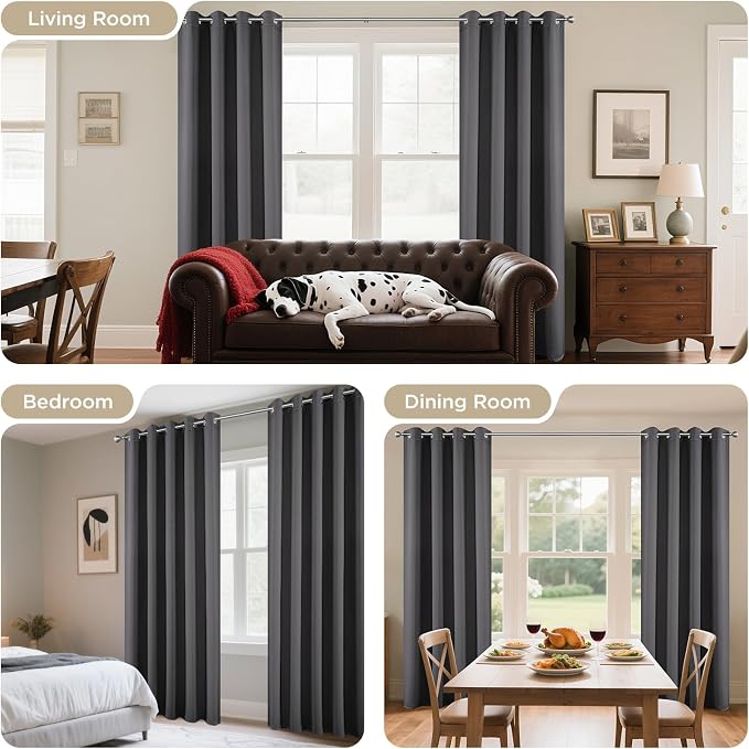 Joydeco Extra Long Curtains, 108 Inch Curtains, Room Darkening Grommet Darpes - Image 6