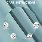 LEMOMO Blackout Curtains 52 x 90 inches Long Stone Blue Curtains Set of 2 - Image 4