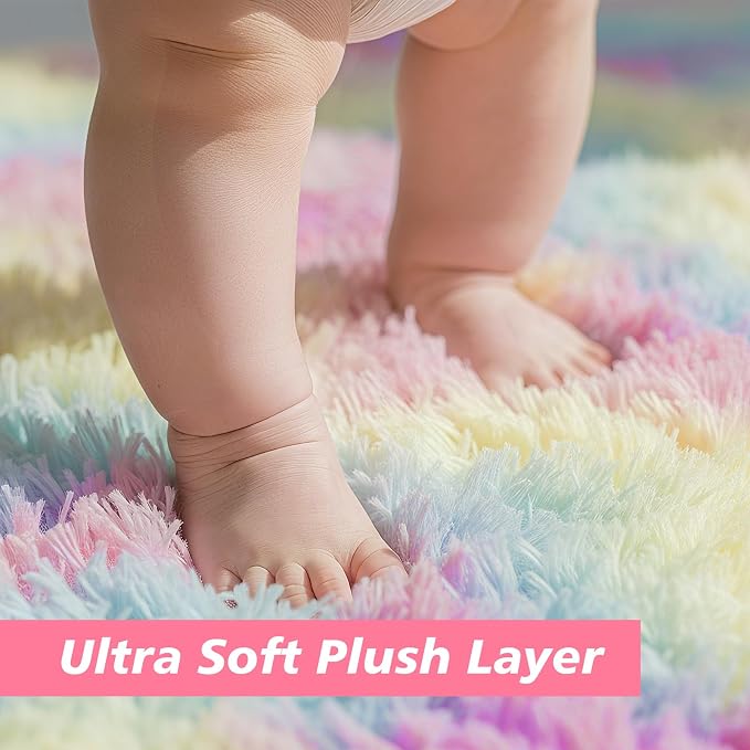 Shag Area Rug for Bedroom 4x6, Fluffy Area Rugs for Living Room, Soft Fuzzy Rug - Image 2