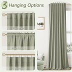 Sage Green 100% Blackout Curtains 40 Inch Wide by 90 Inch - Image 6