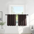 Pony Dance Short Curtains for Bathroom Window, Small Half Drapes for Kitchen by PONYDANCE