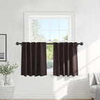 Pony Dance Short Curtains for Bathroom Window, Small Half Drapes for Kitchen by PONYDANCE