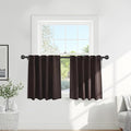 Pony Dance Short Curtains for Bathroom Window, Small Half Drapes for Kitchen by PONYDANCE