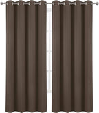 LEMOMO Chocolate Brown Thermal Blackout Curtains/52 x 95 Inch/Set of 2 Panels - Image 2