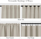 PONY DANCE Rod Pocket and Back Tab Blackout Curtains - Image 5