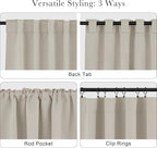 PONY DANCE Blackout Curtains, Cream Blackout Curtains - Image 4