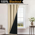Yakamok 100% Blackout Curtains 96 Inches Long, 2 Thick Layers Heat and Full - Image 2