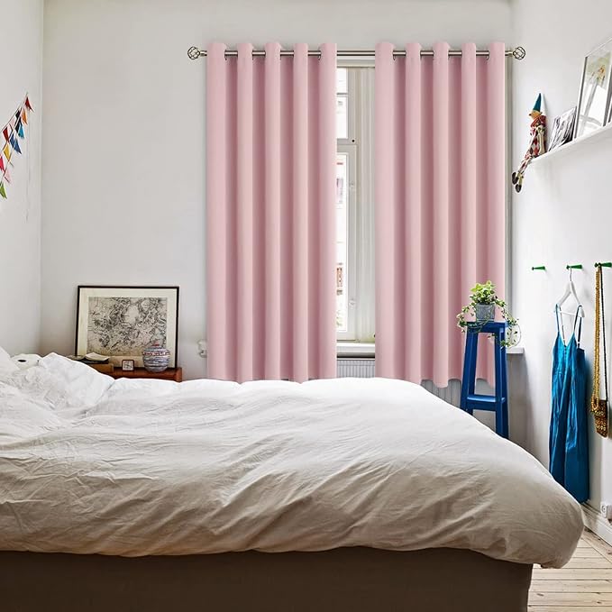 BGment Room Darkening Curtains 63 Inches Long - Image 2