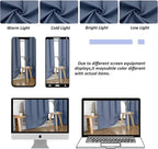 Simplebrand Ava Denim Blue Short Blackout Curtains - Image 9