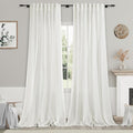 Semi Sheer Linen Curtains 120 Inches Long by Nanspring