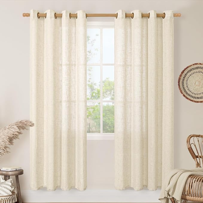 LAMIT Semi Sheer Linen Curtains by LAMIT